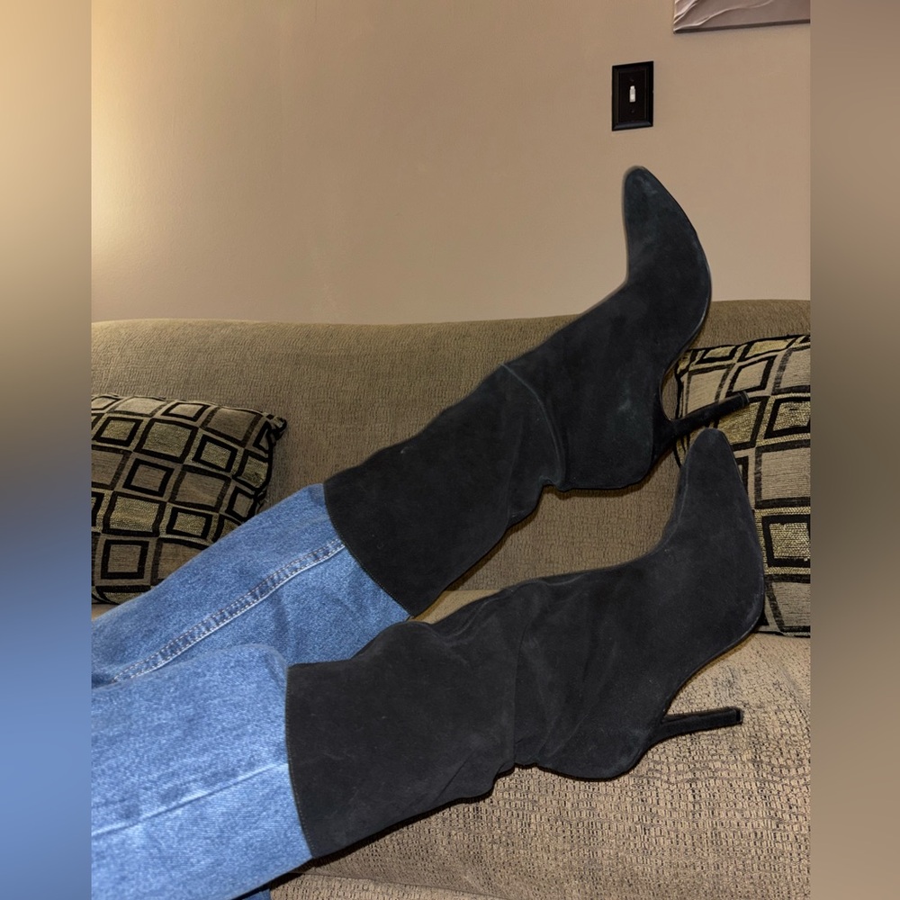 Zara Black Heeled Boots